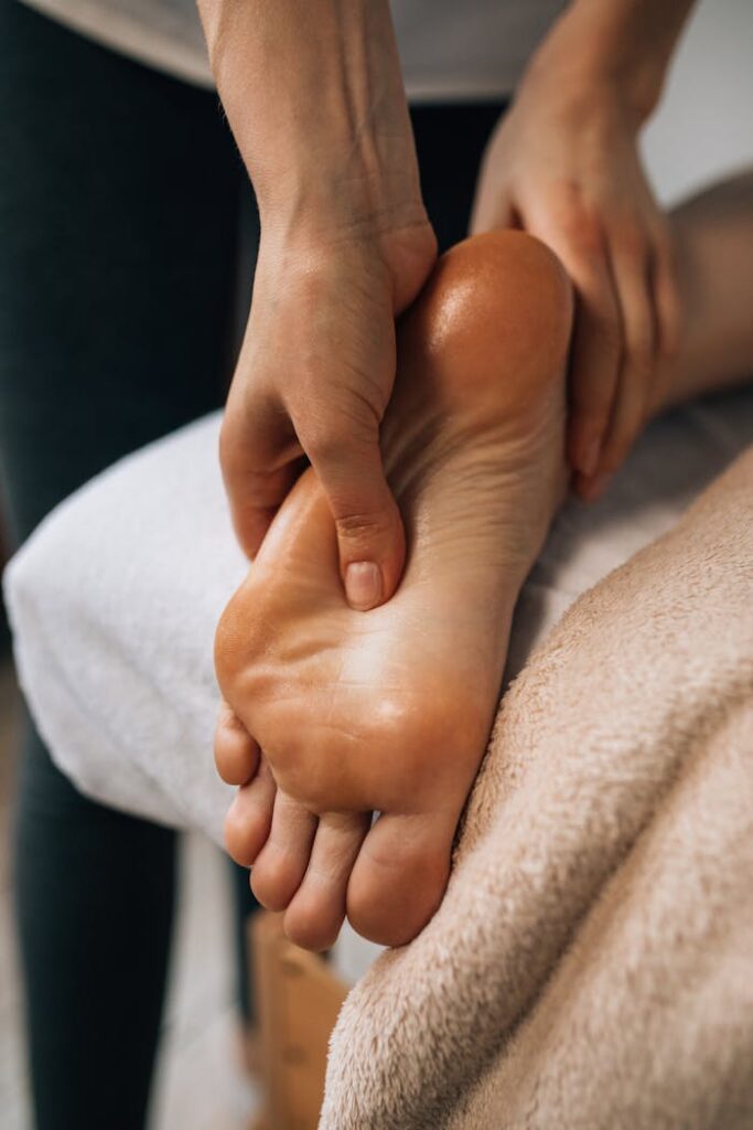 A Person Having a Foot Massage